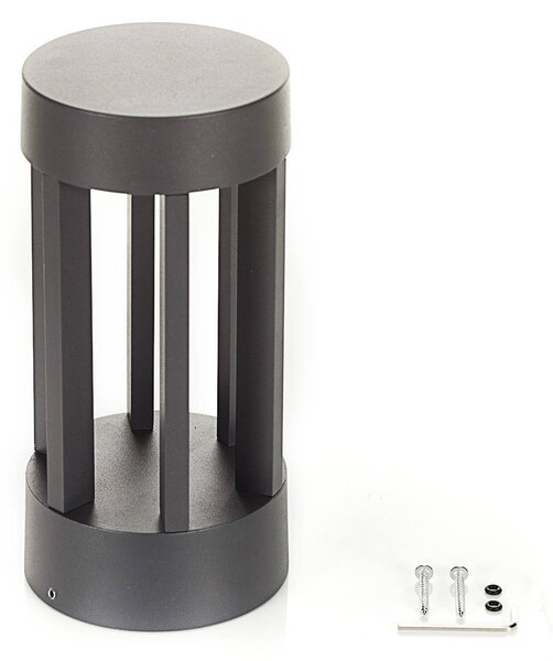 Lampa ogrodowa stojąca Jordis Lindby, czarny, aluminium, nowoczesny