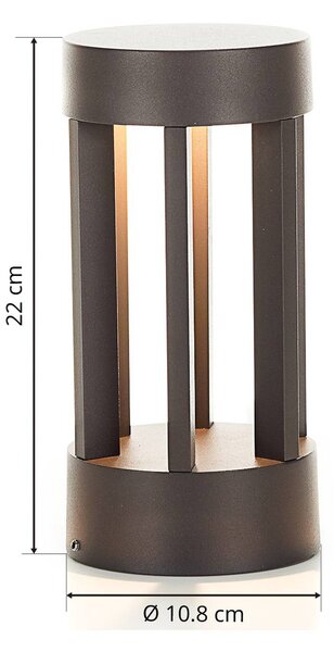 Lampa ogrodowa stojąca Jordis Lindby, czarny, aluminium, nowoczesny