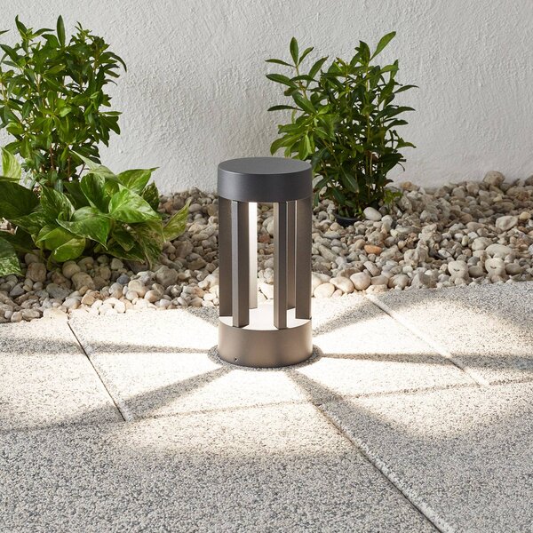 Lampa ogrodowa stojąca Jordis Lindby, czarny, aluminium, nowoczesny