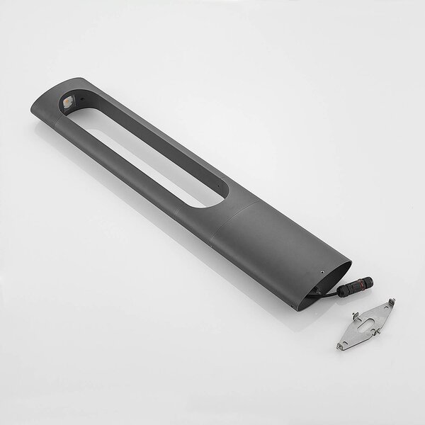 Słupek oświetleniowy LED Fenti Lucande, czarny, aluminium, nowoczesny