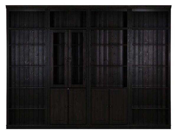 Brązowy regał z litego drewna sosnowego 296x223 cm Anita – Støraa