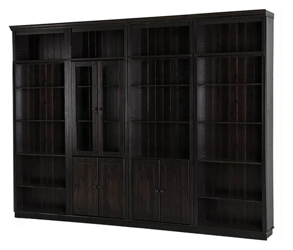 Brązowy regał z litego drewna sosnowego 296x223 cm Anita – Støraa