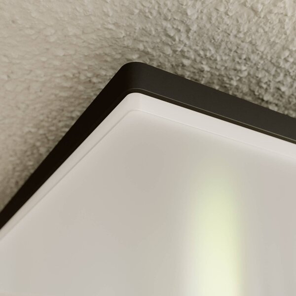 Kwadratowa lampa sufitowa zewnętrzna LED Henni Lucande, aluminiowy / szary / cynkowy, nowoczesny