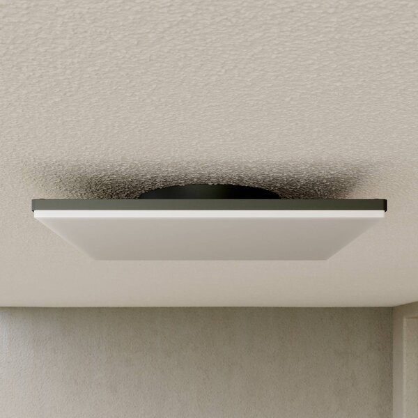 Kwadratowa lampa sufitowa zewnętrzna LED Henni Lucande, aluminiowy / szary / cynkowy, nowoczesny
