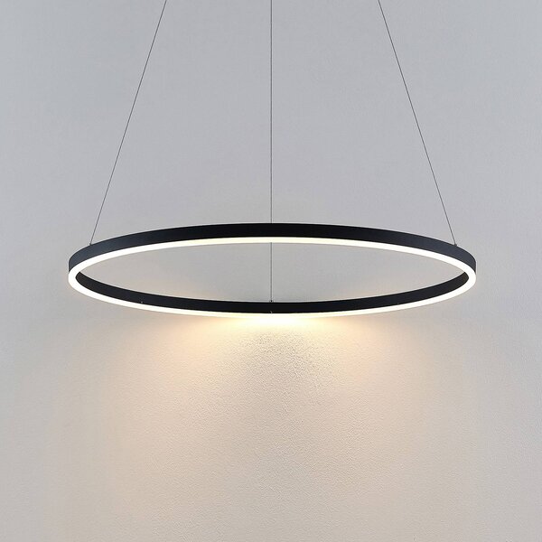 Lampa wisząca Albiona Arcchio, możliwość ściemniania, czarny, kuchnia, metal, nowoczesny