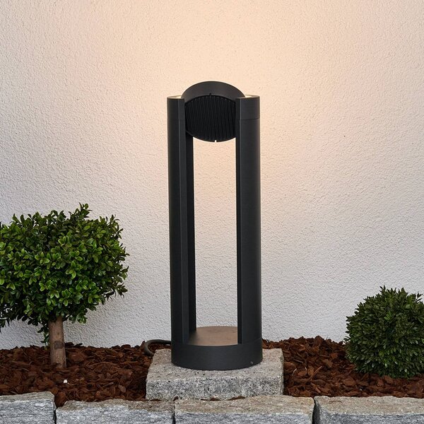 Lampa ogrodowa stojąca DYLEN Lucande, czarny, aluminium, nowoczesny