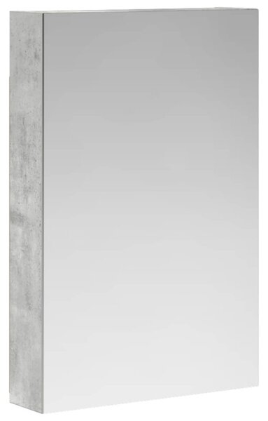 Szafka z lustrem do łazienki betonowy szary 40 x 10,5 x 60,5 cm