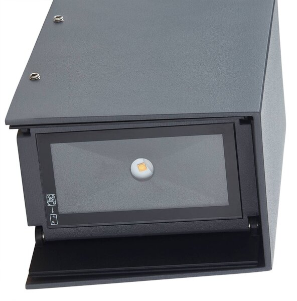 Kinkiet zewnętrzny LED Kimian Lucande, czarny, aluminium, nowoczesny