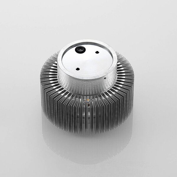 Kinkiet zewnętrzny LED Keany Lucande, aluminiowy / szary / cynkowy, łazienka, aluminium, nowoczesny