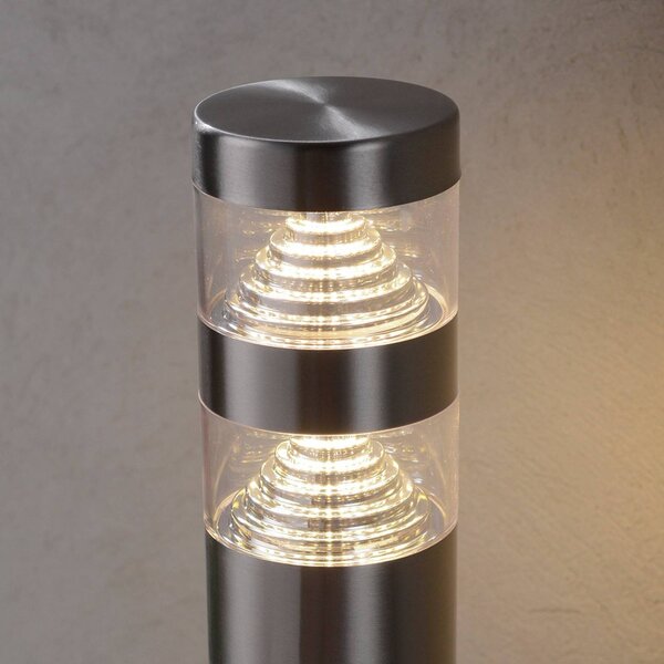 Lampa ogrodowa stojąca LANEA Lindby, aluminiowy / szary / cynkowy, stal szlachetna, nowoczesny