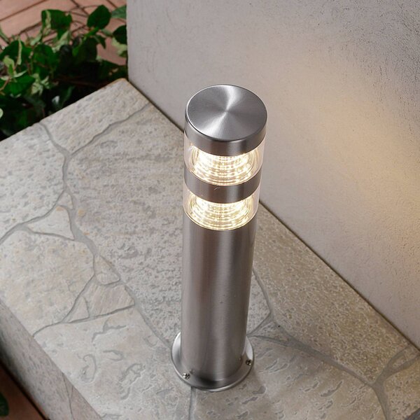 Lampa ogrodowa stojąca LANEA Lindby, aluminiowy / szary / cynkowy, stal szlachetna, nowoczesny