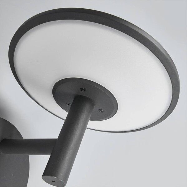 Kinkiet zewnętrzny LED Fenia Lucande, czarny, aluminium, nowoczesny