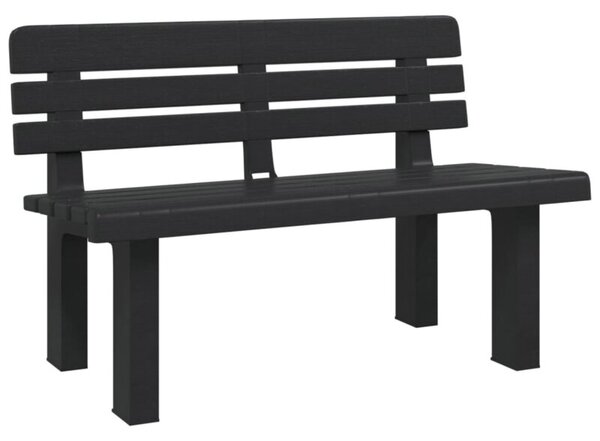 Ławka ogrodowa, antracytowa, 110x52x71 cm, polipropylen
