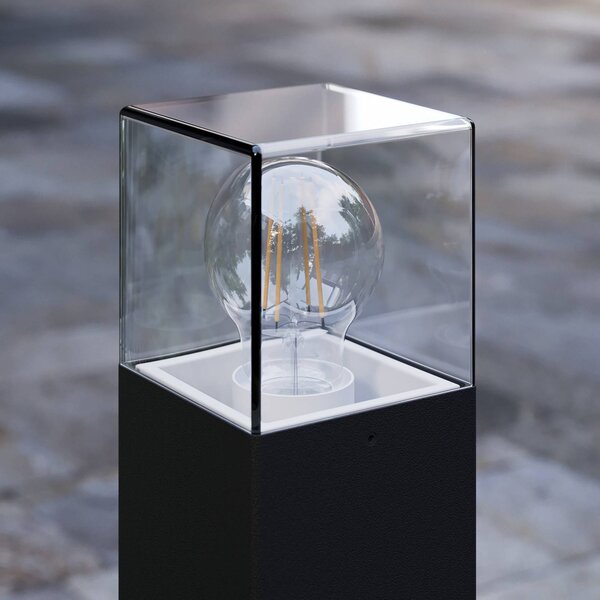 Lampa ogrodowa stojąca Keke Lucande, możliwość ściemniania, czarny, aluminium, nowoczesny
