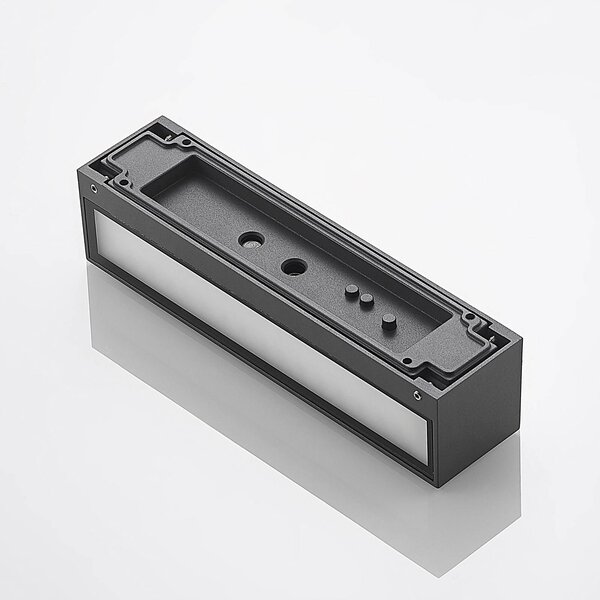 Kinkiet zewnętrzny LED Lengo Arcchio, czarny, aluminium, nowoczesny