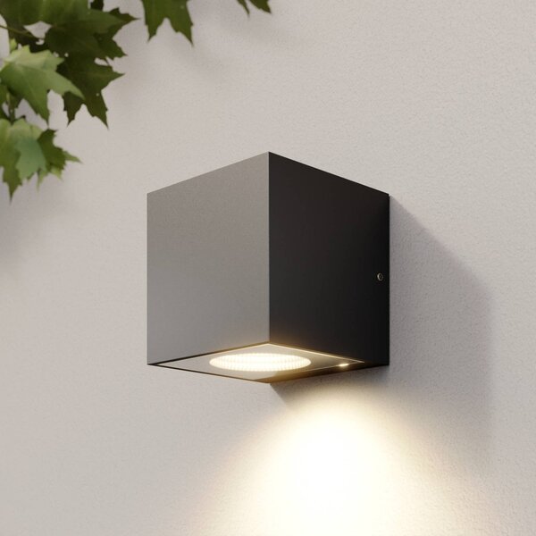 Kinkiet zewnętrzny LED Tassnim Arcchio, możliwość ściemniania, czarny, aluminium, nowoczesny