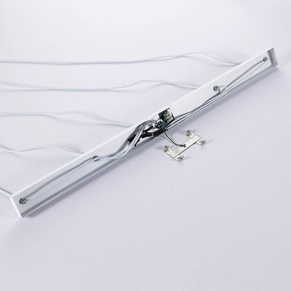 Lampa wisząca Arina Lindby, możliwość ściemniania, biały / opal, salon / jadalnia, metal, nowoczesny