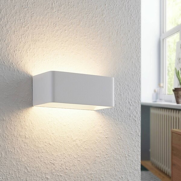 Kinkiet LED Karam Arcchio, biały / opal, salon / jadalnia, aluminium, nowoczesny