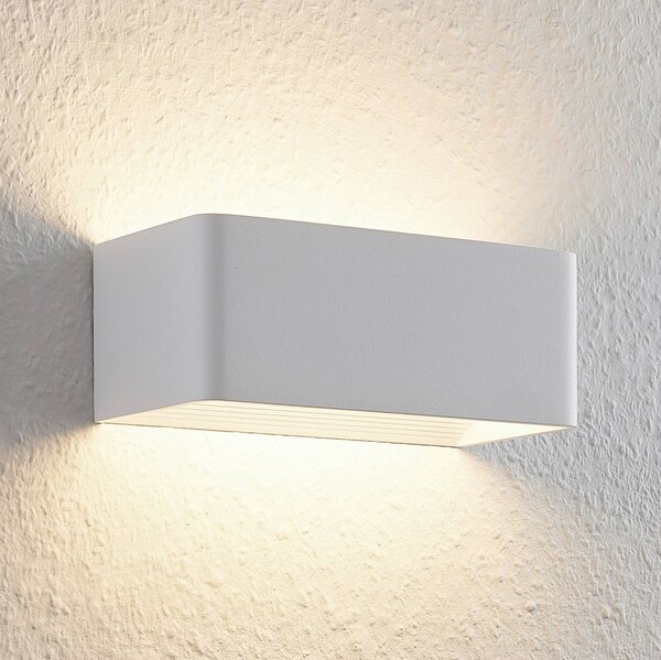 Kinkiet LED Karam Arcchio, biały / opal, salon / jadalnia, aluminium, nowoczesny