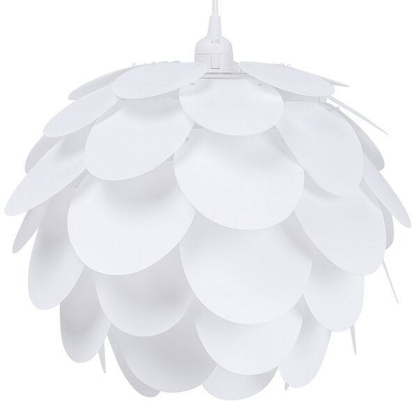 Nowoczesna lampa wisząca sufitowa biała kształt kwiatu Ren Beliani