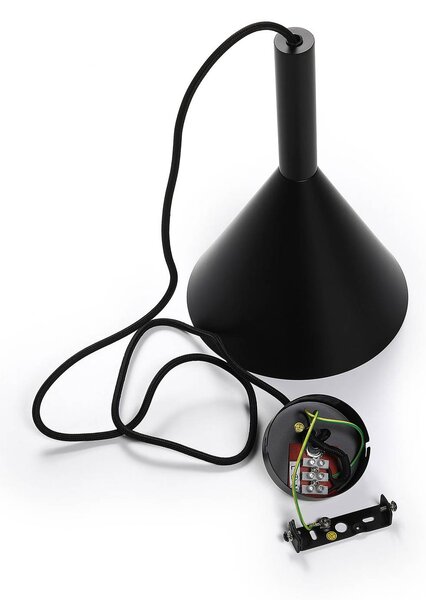 Lampa wisząca Tadej Arcchio, możliwość ściemniania, czarny, salon / jadalnia, metal, nowoczesny
