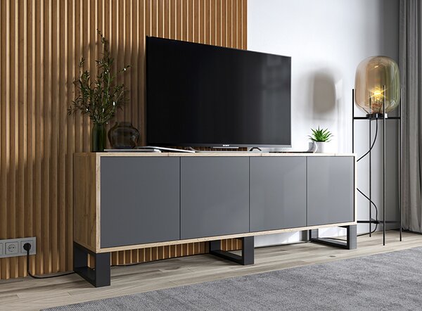 Szafka rtv dąb wotan + grafit M6-T50