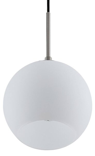 Lampa wisząca Jurian Lindby, możliwość ściemniania, biały / opal, salon / jadalnia, szkło, nowoczesny