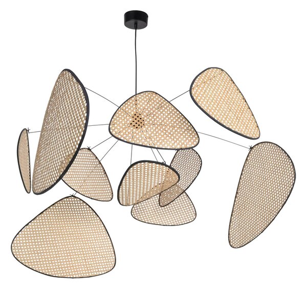 MARKET SET Lampa wisząca designerska Screen XL, możliwość ściemniania, jasne drewno, salon / jadalnia, drewno, design