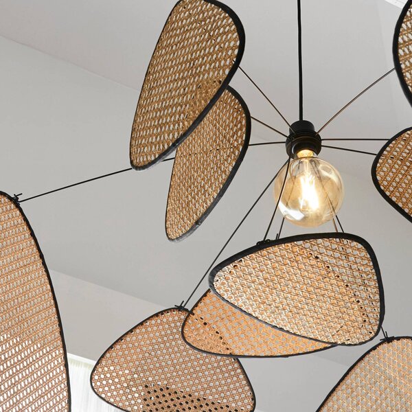 MARKET SET Lampa wisząca designerska Screen XL, możliwość ściemniania, jasne drewno, salon / jadalnia, drewno, design