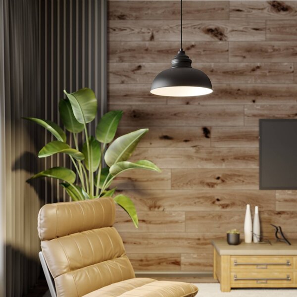 Lampa wisząca Cliona Lindby, możliwość ściemniania, czarny, salon / jadalnia, metal, nowoczesny