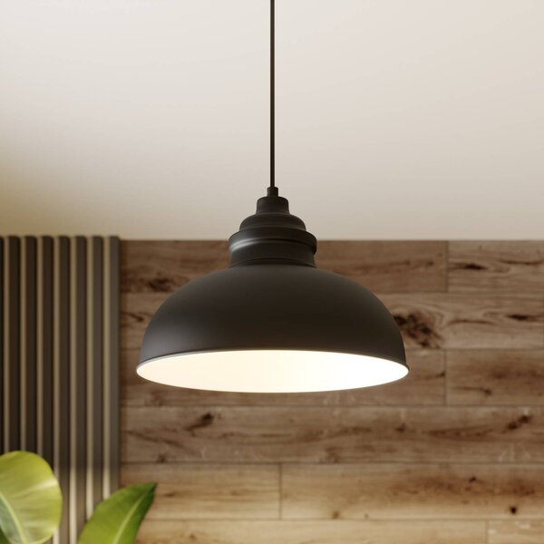 Lampa wisząca Cliona Lindby, możliwość ściemniania, czarny, salon / jadalnia, metal, nowoczesny
