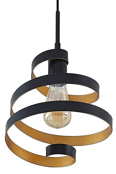 Lampa wisząca designerska Colten Lindby, możliwość ściemniania, czarny, salon / jadalnia, metal, design