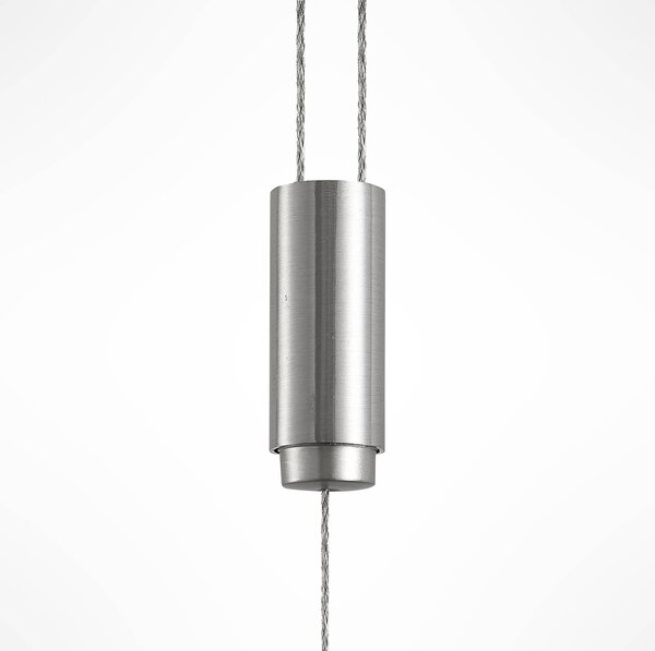 Lampa wisząca Phillie Lindby, możliwość ściemniania, aluminiowy / szary / cynkowy, salon / jadalnia, metal, nowoczesny