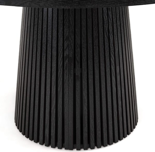 MebleMWM Stół okrągły rozkładany IMPERIAL | 120/160/200 Czarny | blat ceramiczny