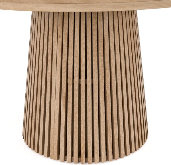 MebleMWM Stół okrągły rozkładany IMPERIAL | 120/160/200 Dąb natural | blat ceramiczny