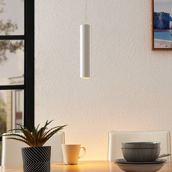 Lampa wisząca Ejona Arcchio, możliwość ściemniania, biały / opal, przedpokój, aluminium, nowoczesny