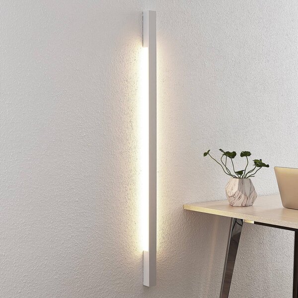 Kinkiet LED Ivano Arcchio, biały / opal, przedpokój, aluminium, nowoczesny