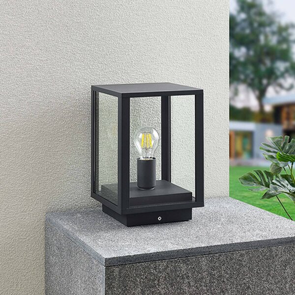 Lampa ogrodowa stojąca Giavanna Lindby, możliwość ściemniania, czarny, aluminium, nowoczesny