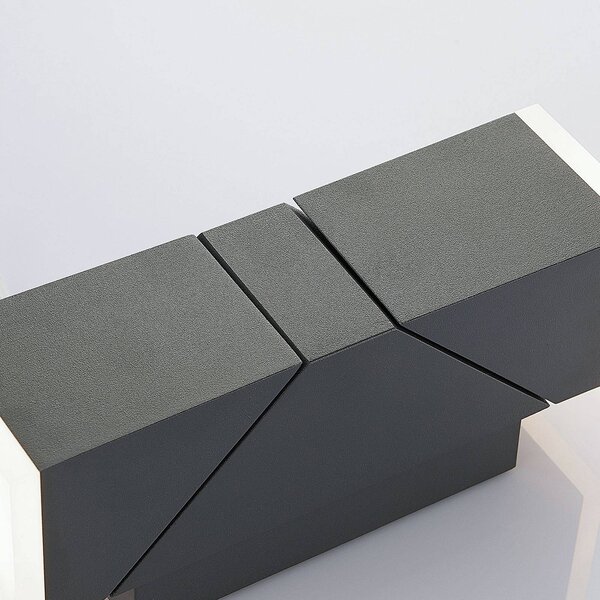 Kinkiet zewnętrzny LED Sally Lindby, czarny, aluminium, nowoczesny
