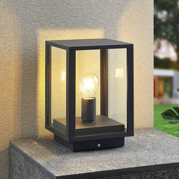 Lampa ogrodowa stojąca Giavanna Lindby, możliwość ściemniania, czarny, aluminium, nowoczesny
