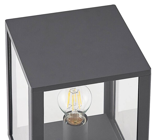 Lampa ogrodowa stojąca Giavanna Lindby, możliwość ściemniania, czarny, aluminium, nowoczesny