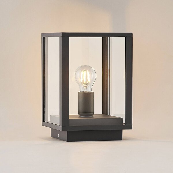 Lampa ogrodowa stojąca Giavanna Lindby, możliwość ściemniania, czarny, aluminium, nowoczesny