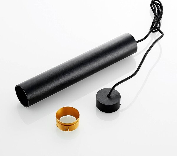 Lampa wisząca Ejona Arcchio, możliwość ściemniania, czarny, przedpokój, aluminium, nowoczesny