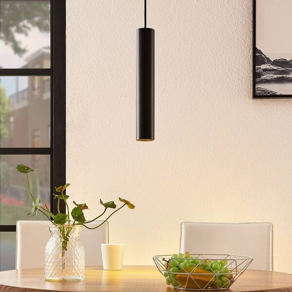 Lampa wisząca Ejona Arcchio, możliwość ściemniania, czarny, przedpokój, aluminium, nowoczesny