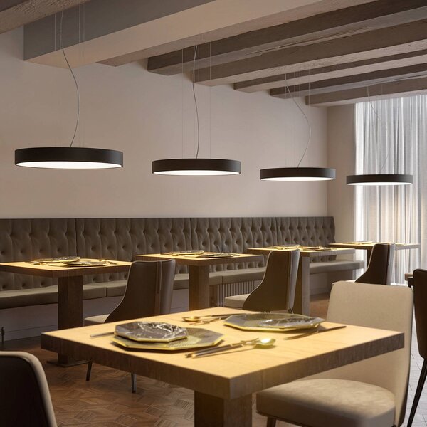 Lampa wisząca Noabelle Arcchio, możliwość ściemniania, czarny, kuchnia, metal, nowoczesny
