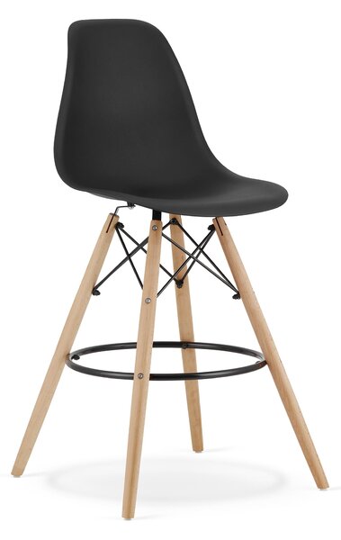 Krzesło barowe hoker Enzo Lugano Milano czarny