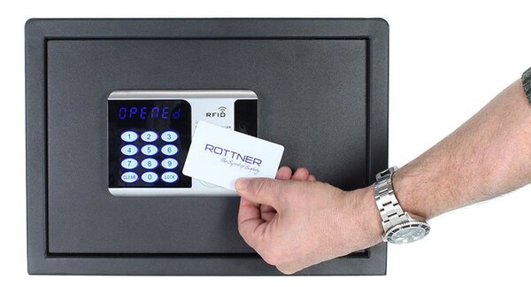 Sejf meblowy elektroniczny RFID LAP, 200 x 435 x 370 mm, RFID chip/karta