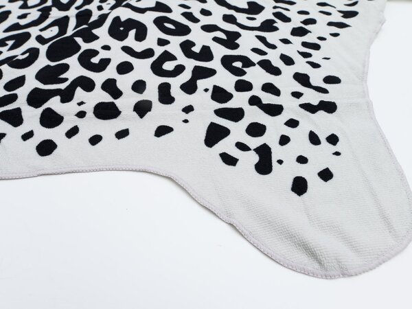 Ręcznik kąpielowy LEOPARD, czarno-biały