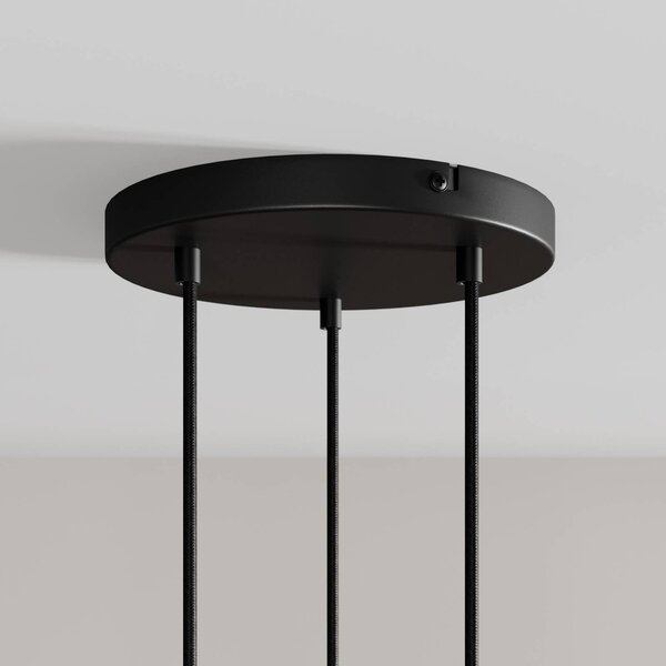 Lampa wisząca Franka Arcchio, czarny, salon / jadalnia, aluminium, nowoczesny