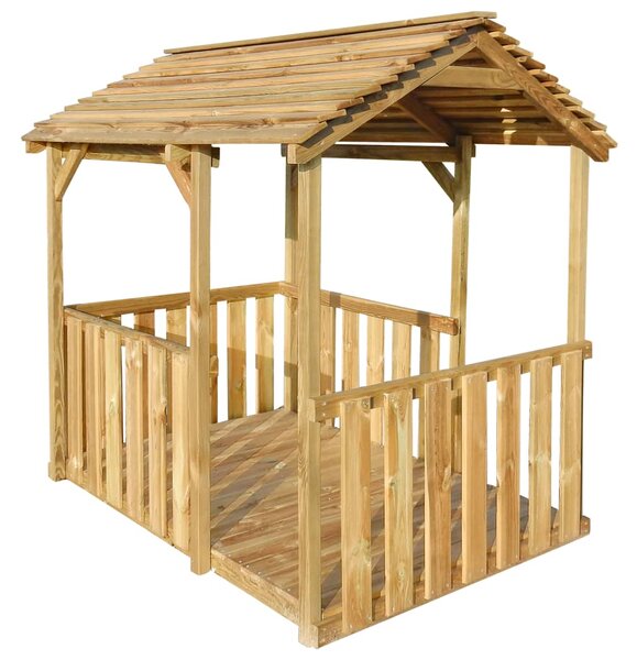 Ogrodowy domek do zabawy, 122,5 x 160 x 163 cm, drewno sosnowe